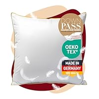 EVAN BROWNS Daunenkissen Made in Germany - 3-Kammer-Daunenkissen - Kopfkissen mit Daunen & Federn - weiches Federkissen - Kissen 80x80