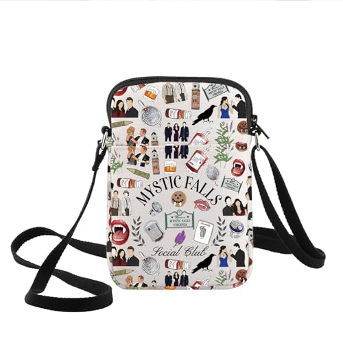 KEYCHIN Damon Brothers Crossbody Bag Damon And Elena Fans Gifts Mystic Falls Social Club Shoulder Bag Stefan Fans Gifts