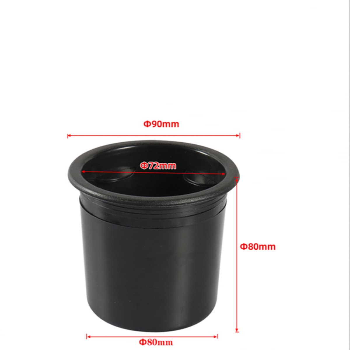 3Pcs Verzonken In Plastic Beker Drinken Kan Houder Met Afvoer Voor Boot Auto Marine Rv Wit 2