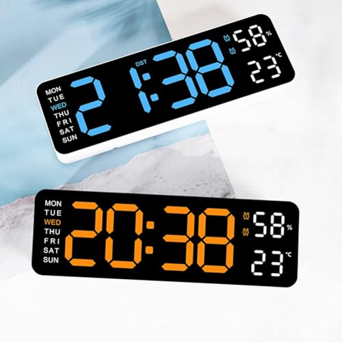 Despertador digital rectangular sencillo con números grandes para casa 5