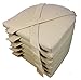 Rattani Set 6 x Stuhlkissen/Sitzkissen Marina halbrund mit Schleife 42 x 45 cm Dicke 5 cm, Fb. beige, Polyester