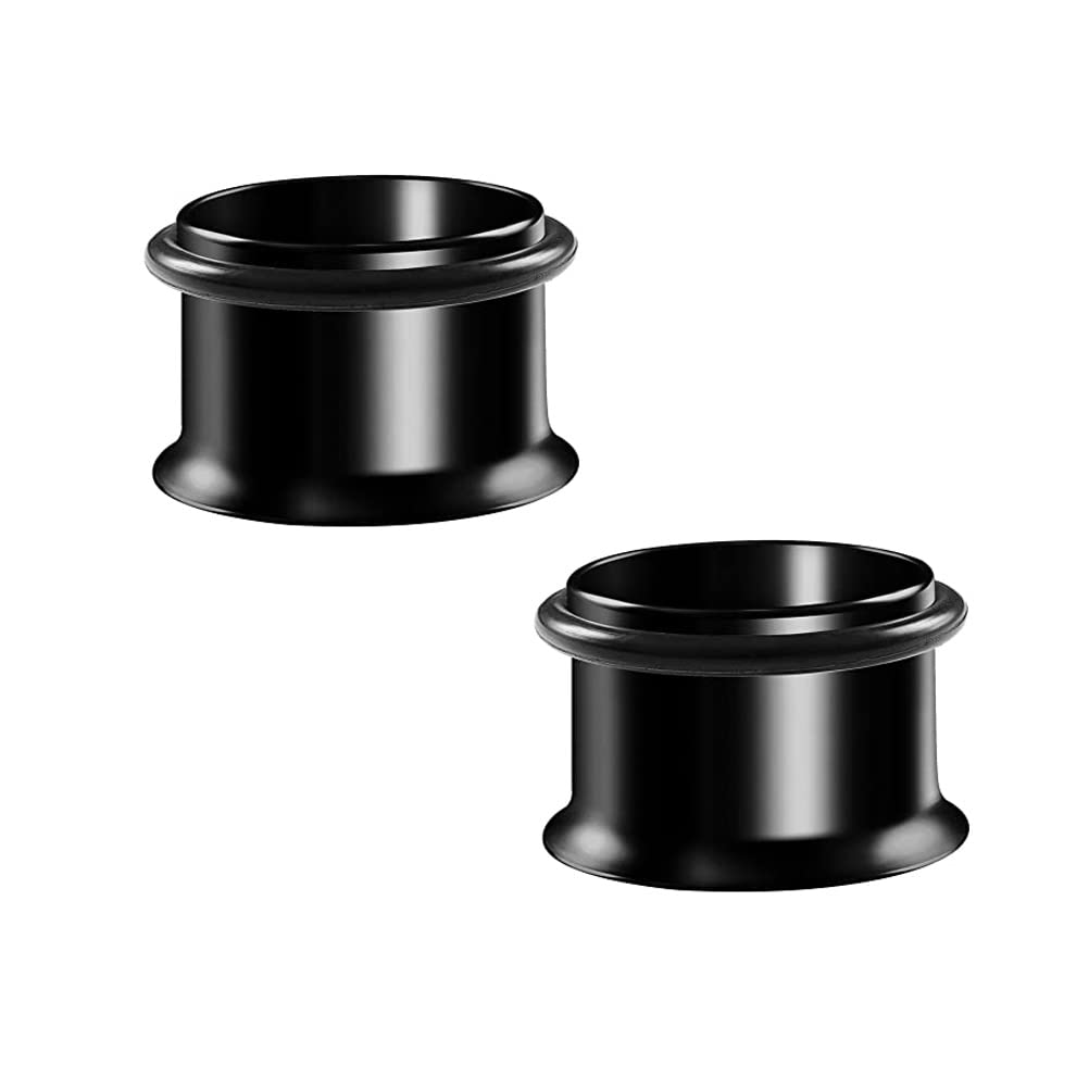 HEKEUOR Ear Tunnels Stretching Kit Stainless Steel Gauge Plugs Set Single Flared Stretching Kit Black Color 00g 7/16 1/2 9/16 5/8 3/4 7/8 1 Inch