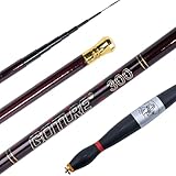 Goture(ゴチュール) コンパクト延べ竿 渓流竿ロッド 万能竿 釣り竿 超軽量 高強度 河川 堤防 湖畔 渓流 ロッド 釣り竿 初心者 3.0m ブラック-オレンジ