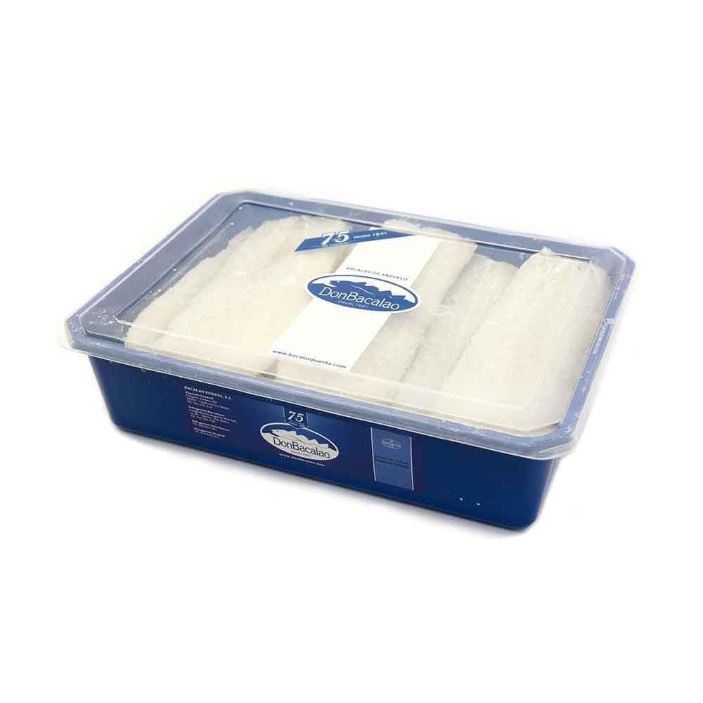 Don Bacalao Lomo de Bacalao Salado Selección en Caja 5 kilos, pescado gourmet Gadus morhua para pil pil, brandada y cocina tradicional