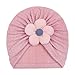 Yuly Thereisno Lovely Floral Pattern Infant Hat Warm Headwear Fashionable Cap Trendy Floral Cap for Babies for Indoor & Outdoor Gift White, 18x19cm/7.09x7.48inch