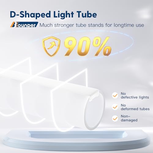 bbounder 4 pack linkable led utility shop light 4400 lm super bright 6500k cool daylight 4 ft integrated fixture for garage 40w equivalent 250w surface  suspension mount black
