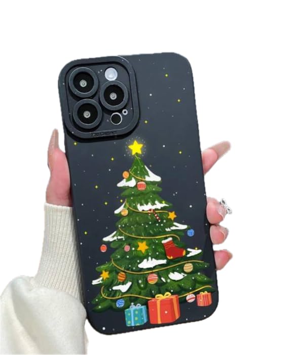 Christmas Tree Design Mobile Phone Case, Protective Cover for iPhone 15 Celebrate the magic of the season with this merry Christmas phone case.