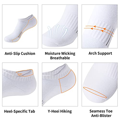 Running Ankle Socks for Women Athletic Cotton Cushioned 5-6 Pairs Workout No Show Socks Women - Image 4