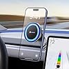 VICSEED Soporte para teléfono Tesla. Potencia magnética más fuerte: soporte plegable oculto para teléfono Tesla compatible con todos los teléfonos, Tesla Model 3 Model Y para soporte de automóvil
