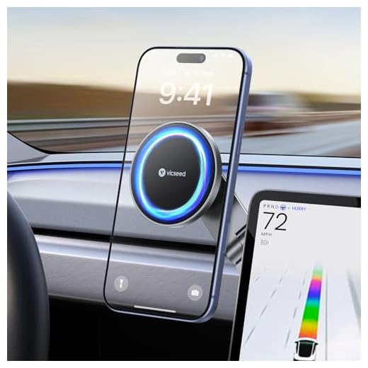 VICSEED Tesla Phone Mount【Strongest Magnet Power】Foldable Hidden Tesla Phone Holder Fit for All Phone, Tesla Model 3 Model Y for MagSafe Car Mount, Tesla Model 3 Accessories, Tesla Model Y Accessories