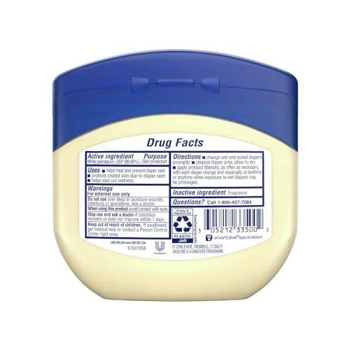 Vaseline 100% Pure Petroleum Jelly, Baby Skin Protectant, 13 Oz,Pack of 4 image 4