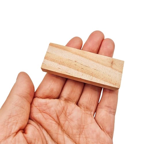 Miniatura 4 de Anktily 30 Piezas De Madera De Pino Sin Terminar Para Manualidades, Bloques Rectangulares De 6 X 2,3 X 0,8 Cm, Fáciles De Tallar Y Pintar