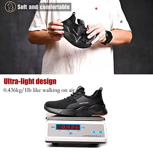 Image of ulogu Steel Toe Shoes for Men Women丨Waterproof Lightweight Roofing Shoe丨Safety Industrial Work Sneakers