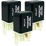 Replacement 056700-9160 40/30A SPST Automotive Relay - 12VDC 4-Pin Relay for A/C Compressor & Radiator Fan Circuits (3-Pack)