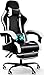 Produktbild Devoko Massage Gaming Stuhl, Computer Bürostuhl mit Fußstütze, Racing Gamer Stuhl 150kg Belastbarkeit, 90-135° Rückenlehne einstellbar Ergonomischer PC Stuhl, 360° drehbar, Weiß