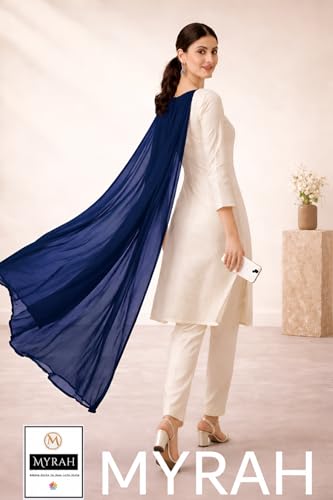 Image of MYRAH Chiffon Solid Casual Daily Use Dupatta For Women's & Girls Length - 2.50 Meter