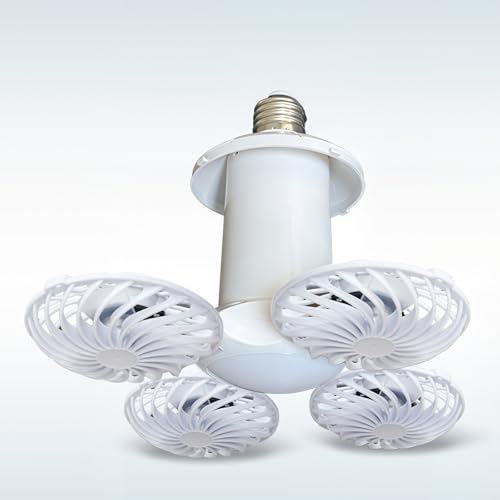 Ventilador de techo E27 con luz LED regulable y diseño colgante plegable para dormitorio 6