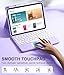 Harvopu Compatible for iPad 11th 10th Generation Case with Keyboard, Folio Cover with Pencil Holder, Multi-Touch Trackpad, 7 Color Backlit, Detachable Keyboard for iPad (A16) 11th/10th Gen (Purple)