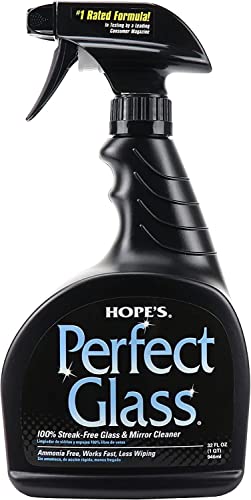 HOPE'S Perfect Glass Cleaner Spray, Streak-Free,...