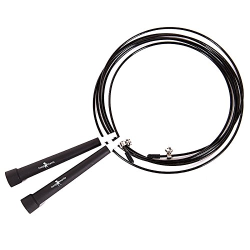 hoopomania® Speed Rope I, Corde à Sauter Professionnelle pour Les débutants Ainsi Que pour Les athlètes Professionnels, Crossfit et la Boxe + Bonus Sac Cover