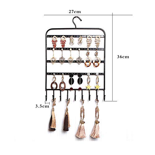 Organisateur Mural Pour Bijoux En Métal Doré - Porte-boucles D'oreilles Et Colliers, 30,5x18,5 Cm