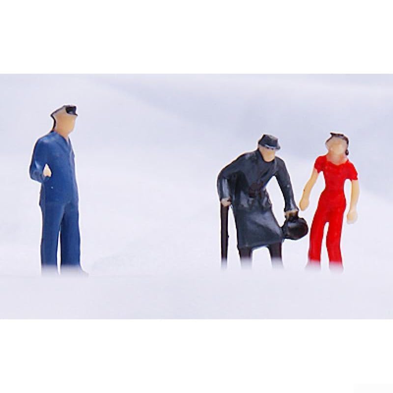 Acxico 25pcs Simulation Train Track Railroad Worker Model People Figures With Tools 1:87 HO Scale For Miniature Scenes