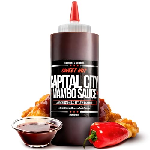 Capital City Mambo Sauce Sweet Hot, Washington DC Wing Sauces, Perfect Condim...