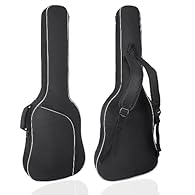 【Electric Guitar Case Size】: 41.3 x 15.1 x 2.6 inches / 105 x 38.5 x 6.5cm, the upper part is about 6 inches, and the lower part is about 13.5 inches. Our electric guitar bag can hold up to 39 inches of electric guitars. NOTE: THIS GIG BAG IS TOO SHO...