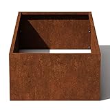 Veradek Corten Steel Series Raised Garden Bed - Large Metal Flower Bed for Outdoor Gardens | Naturally Rusting Steel for All-Weather Use | Modern Rustic Décor for Fruits, Vegetables, Herbs