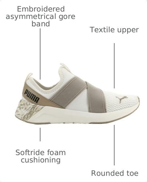 Image of PUMA Womens Softride Harli Slip Hybrid Skins Slip On Sneakers Shoes Casual - Off White
