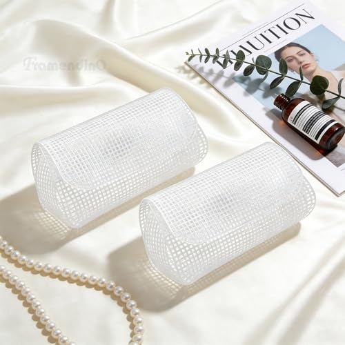 Image of Framendino, 6 Pack Plastic Mesh Canvas Sheets Clear Blank Embroidery Tools for Crochet Bag Making