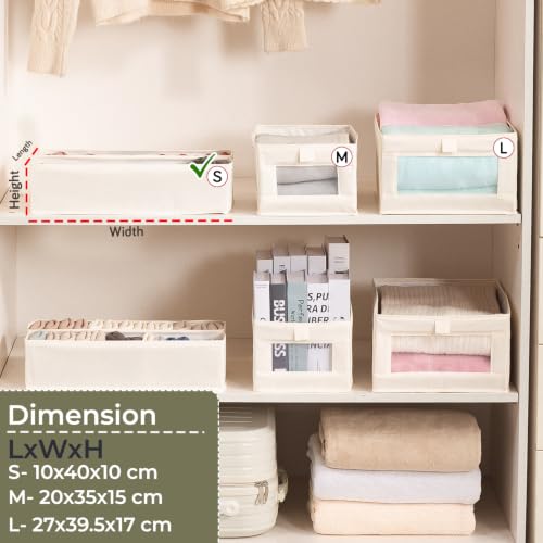 Image of HOKIPO Innerwear Organizer for Socks & Underwear Small, Narrow Tray, 2 Pc