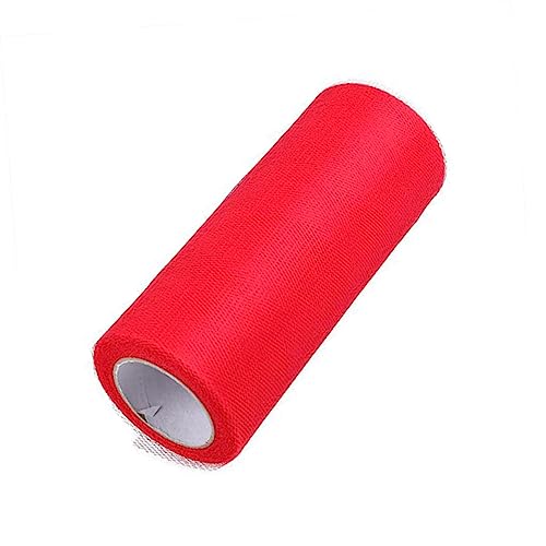 HOODANCOS 25 Tulle Cloth White Tutu Wedding Tulle White Tulle Wedding Decor Tulle Fabric Spool Wrapping Tulle Fabric Ribbon Centerpiece Decoration White Decor Craft Tulle Spool Tutu Red