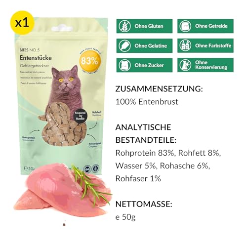 Ultimate Sparbox Pur Huhn & Ente, 100% Fleisch & Leber, Gefriergetrocknete Katzensnacks ohne Getreide und Zucker für Allergiker, NUR 1 ZUTATEN (6x50g) – Bild 6