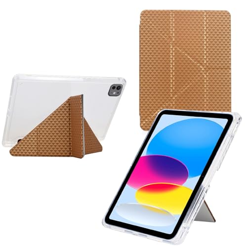 For iPad Air 11�C���` M3 M2 2025 2024/10.9 ��5���� 2022 2020 �ϏՌ��J�o�[ �X�����J�o�[ �����E�F�C�N/�X���[�v �X�}�[�g�y�ʕی�P�[�X �y���V���z���_�[�t��(Light Brown)
