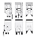 Boao Narrow Rolled Hem Sewing Machine Presser Foot Set Suitable for Household Multi-Function Sewing Machines 3mm, 4mm and 6 mm(Set B)