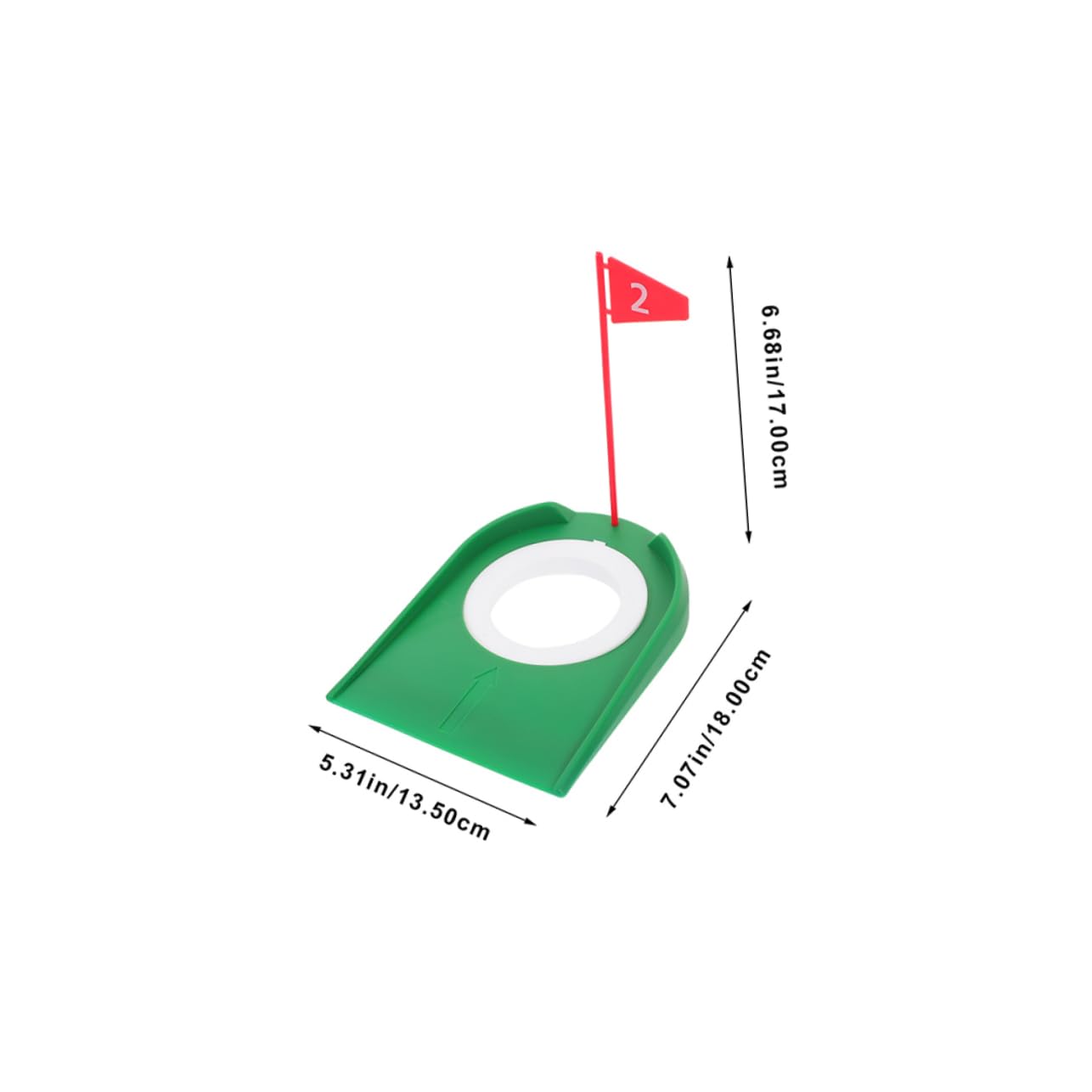 Yardwe 9 Stück Golf Trainings Putting Cup aus Abs Grün Leicht und Tragbar für Präzises Üben Drinnen oder Büro