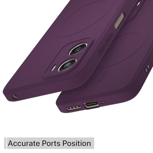 Image of Outlouders Back Cover for Motorola Moto G06 Power Soft Matte Silicone Cover with Slim Fit | Mag-Safe Logo (Not Mag-Safe Compatible) | Shockproof | Camera Protection Bumper Case (Purple)