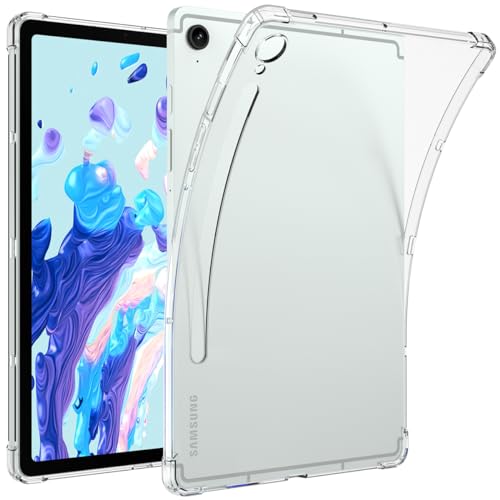 Miimall Case Compatible with Samsung Galaxy Tab S9 FE Tablet Case, Clear Soft TPU Shookproof Ultra-Thin Lightweight Anti-Scratch Protective Cover Case for Galaxy Tab S9 FE 10.9 inch-Transparent
