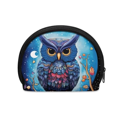 Cartoon Owl Mini Wallet Credit Card Holder for Kids Adults Small Purse