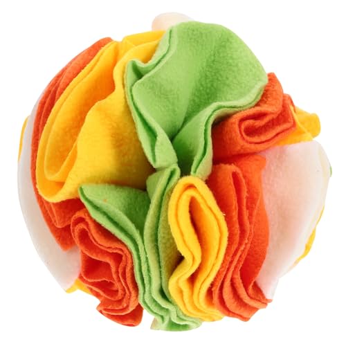 JECOMPRIS Bola Olfativa para Perros 15 Cm de Vellón Polar, Juguete Interactivo de Alimentación Lenta para Mascotas, Entrenamiento y Entretenimiento Antiestrés, Colores,
