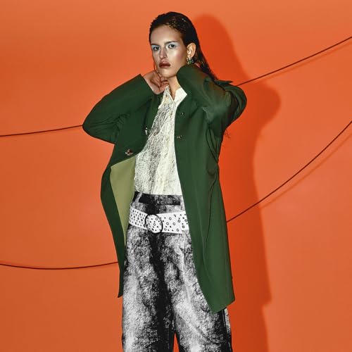 Women's Casual Work Office Dressy Blazer Suit Long Sleeve Open Front Button Jacket3