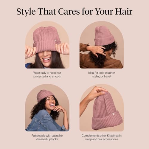 Kitsch Glazey™ Satin Lined Beanie for Men and Women - Blush - 5