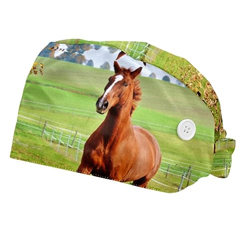 Chapeau de travail ajusté VERED avec motif cheval lot de 2