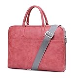 Laptop Business Briefcase Fashion Messenger Multifunctional Carrying Sleeve Case Cover Zipper Tote Bag bag(Fuchsia Polyester,13inch)