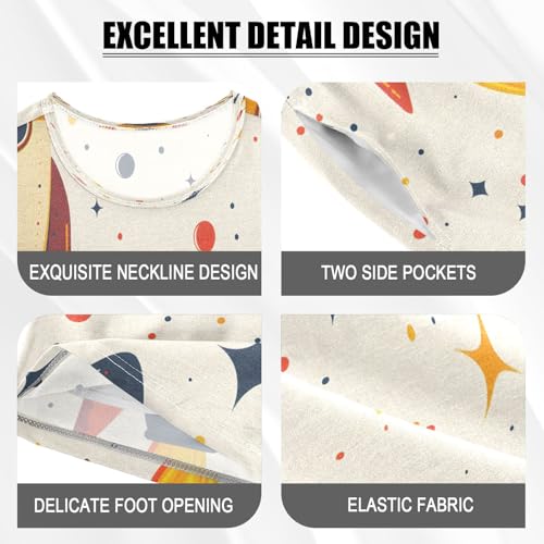 senya Cartoon Rocket A Summer Pajamas Set Short Cotton Sleepwear 2 Piece4