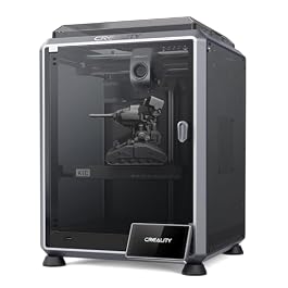 2024 New Version Creality K1C 3D Printer, 600mm/s Fast Printing Speed and Clog-free Direct Extruder, Support 300℃ Printing and Carbon Fiber Filament, Auto Leveling and AI Camera 8.66*8.66*9.84 inch