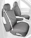 Covercraft Custom-Fit Front Bucket SeatSaver Seat Covers - Polycotton Fabric, Charcoal Black
