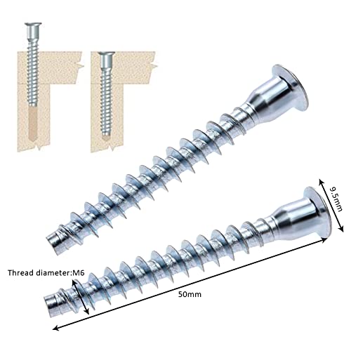 100 tornillos autorroscantes M6x50 mm cabeza hexagonal miniatura 3