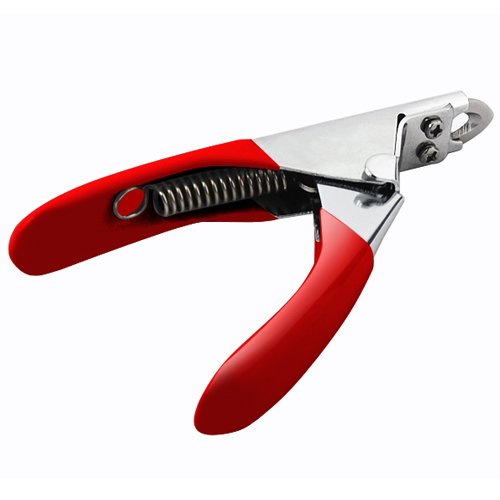 Accessotech Guillotine Pet Nail Clippers – Stainless Steel Claw Trimmer for Dogs, Cats, Birds, Rabbits & Small Pets – Spring-Action, Ultra-Sharp, Non-Scratch, Safe Home Grooming Tool (Red) - Image 3